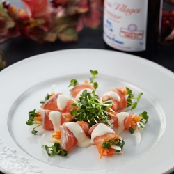 サーモンのクリームソース