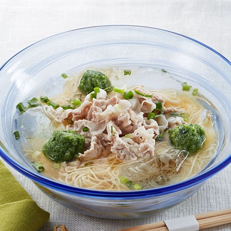 きゅうりみぞれの豚しゃぶそうめん