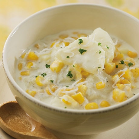 ポテトとしらすのコーン煮