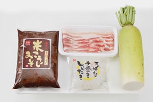 大根と豚肉の味噌炒め