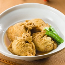 野菜たっぷり油揚げ茶巾