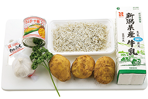 ポテトとしらすのコーン煮
