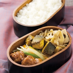 鯖のカレー佃煮風弁当