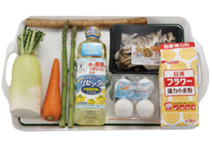 夏野菜たっぷりのかき揚げ