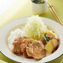 ワンプレートしょうが焼き定食