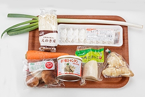 しょうが風味のスープ餃子