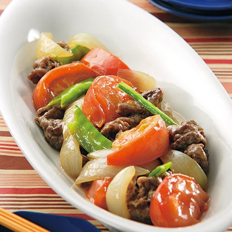 牛肉とトマトの炒め物