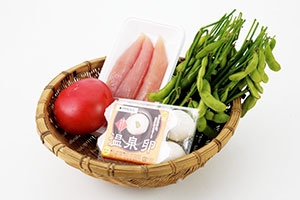 温泉卵の枝豆あんかけ