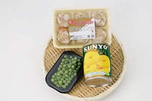 シューマイのパインあんかけ