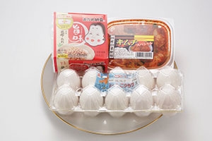 納豆キムチオムレツ