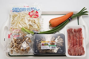雪国きのこ入りもやし丼