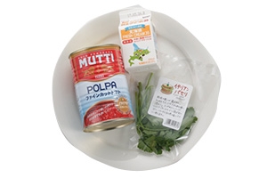 かにのトマトクリームスパゲッティ