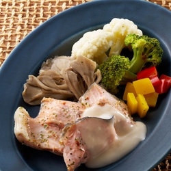 秋鮭のかけフォンデュ