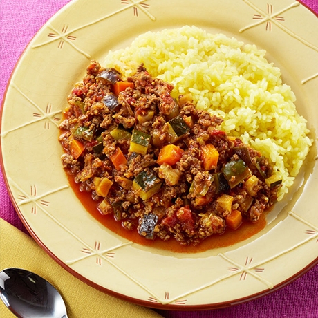 カレー粉で作るキーマカレー