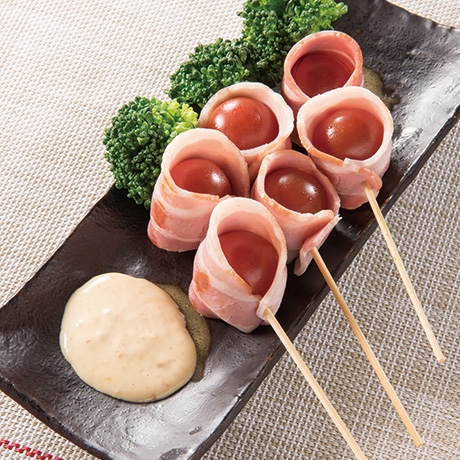 焼きトマベーコン巻きのマヨソース