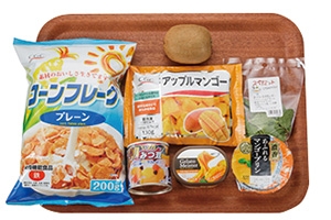 マンゴーアイスとプリンのとろとろパフェ