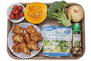 炙り焼きチキンのおかずサラダ