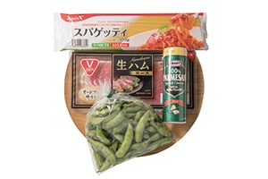 枝豆のスパゲッティ