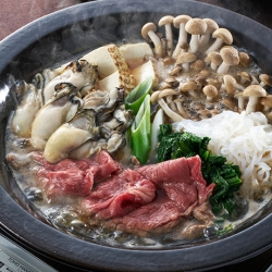 山と海のWすき焼き