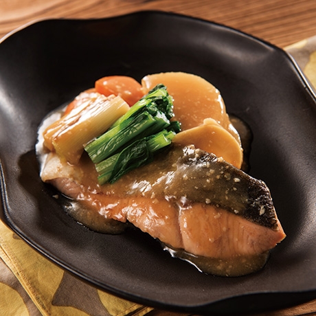 鮭と秋野菜の味噌煮