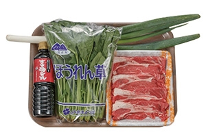 山と海のWすき焼き