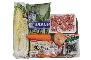 豚肉とほうれん草のあんかけ焼きそば