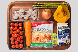 ホットプレートで春野菜ドリア