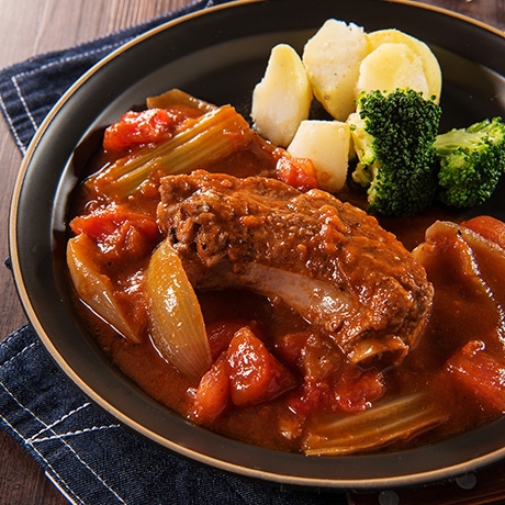 骨付き肉のやわらかトマト煮 レシピナビ
