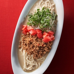 肉みそサラダそうめん