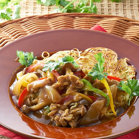 エスニック風あんかけカレー焼きそば