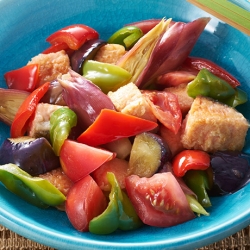 鮭と夏野菜のさっぱり炒め