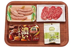 ポテサラと食べるビーフシチュー