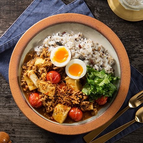 ゴロゴロ豆腐のカレー麻婆