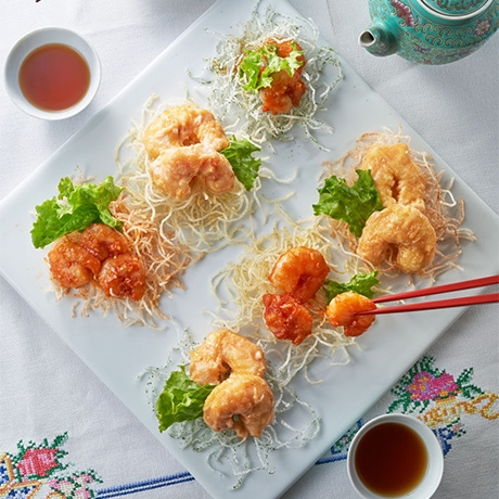 たっぷり揚げ春雨とえびチリ えびマヨ レシピナビ