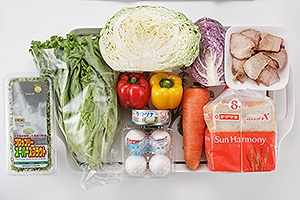 2色のたっぷりベジサンド