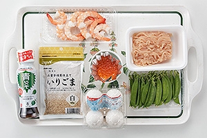 鶏そぼろの青じそちらしすし