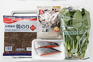 朝食プレート&フルーツ黒酢スムージー