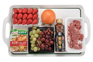 肉巻きこんにゃくと野菜炒めプレート