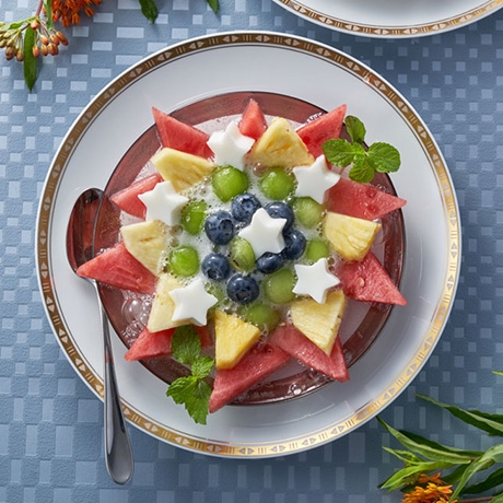 すいかたっぷりヨーグルトフルーツポンチ