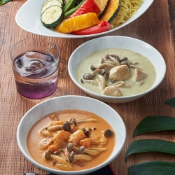 夏野菜の2種カレーつけ麺