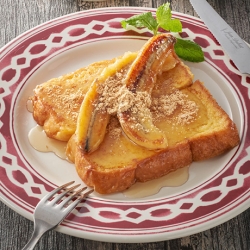バナナ豆乳フレンチトースト&バナナヨーグルト