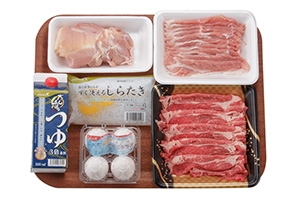 3種のお肉の具だくさんすき焼き