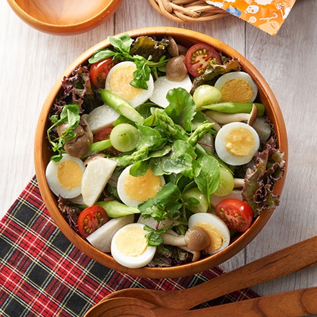 たまごたっぷり秋野菜のECHIGO salad