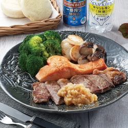 ミックスステーキ ぶっかけおろしダレ