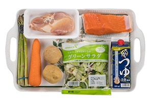 だし香る鮭と鶏肉の漬け照り焼き