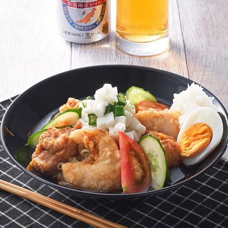 ネバネバおろしの唐揚げ冷やし中華