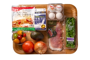 スキレットで作る!トマトとアボカドのオープンオムレツ
