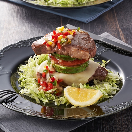 厚切りステーキのミルフィーユ風