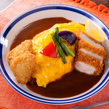 2種のとんかつオムカレー