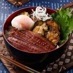 うなぎとなすの蒲焼丼